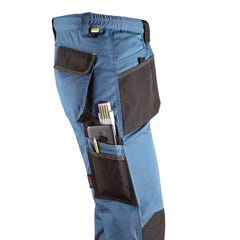 Pantalon de travail bleu pétrole/noir T.L SLICK - KAPRIOL 2