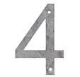 Numéro 4 en acier à peindre L.6 cm - CHAPUIS