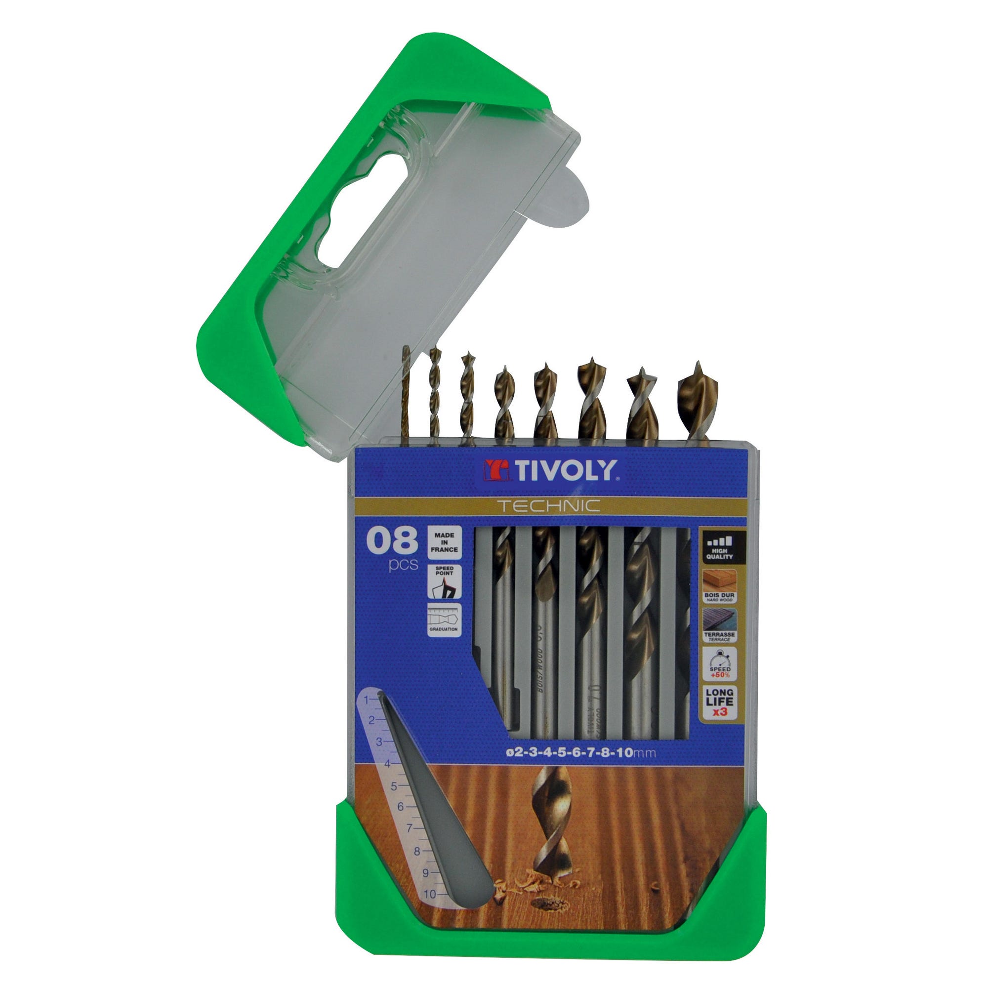 Ranger box forets bois technic Diam.2 à 10 mm 8 pièces - 10864070001 TIVOLY 0