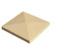 Chapeau pilier pointe diamant ton pierre l.40 x P.40 cm - WESER