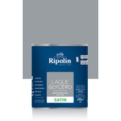Peinture intérieure et extérieure multi-supports glycéro satin gris bouleau 2 L - RIPOLIN 0