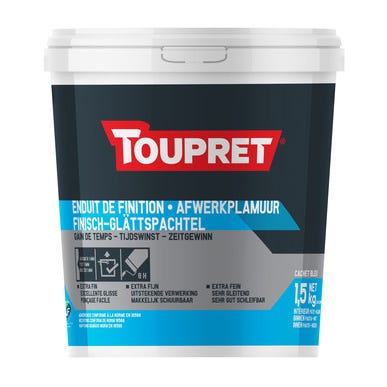 Enduit de lissage en pâte gain de temps intérieur 1,5 kg - Cachet bleu TOUPRET 0