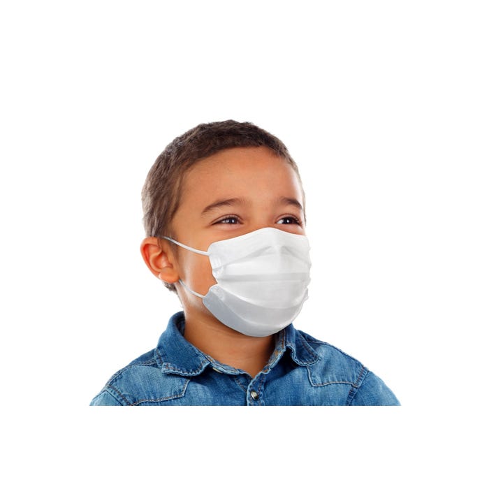 Sachet de 7 masques brochable taille  enfants emballé individuellement norme ce   14683-2019 ref 531562 0