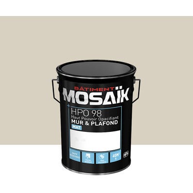Peinture intérieure mat beige brèche teintée en machine 4L HPO - MOSAIK 1