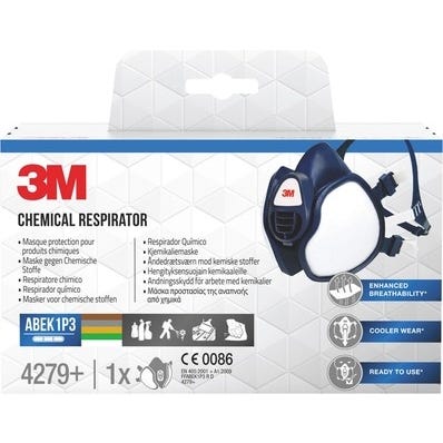Masque de protection respiratoire pour produits chimiques 3M™ 4279+, ABEKP3 1