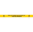 ADHÉSIF BANDEAU DISTANCE 1M FOND JAUNE 1200X80MM