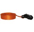 Sangle d'arrimage avec came à griffes, polyester orange, tension maximale d'utilisation 200kg, largeur 25mm, longueur 2,5m