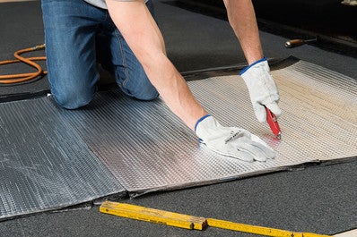 Rouleau D Etancheite A Base De Bitume Soudable Aluminum L 8 M X L 1 M Mammouth Chape Soprema Bricoman