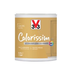 Peinture intérieure multi-supports acrylique satin curcuma 0,5 L - V33 COLORISSIM 0