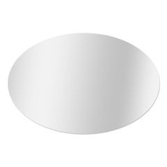 Miroir ovale bords polis l.60 x H.40 cm