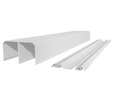 Rail acier haut et bas 120 cm Blanc - ILIKO