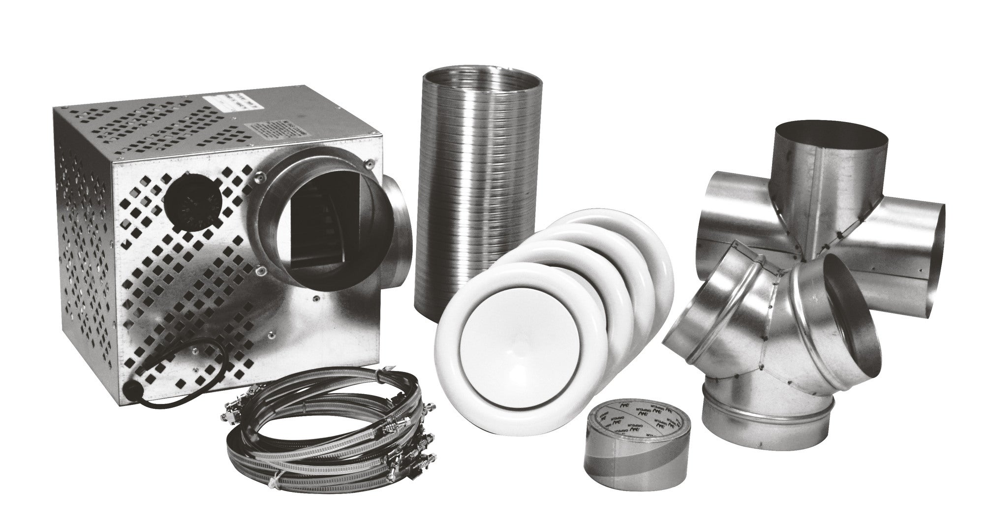 Kit de distribution d'air chaud 4 bouches 500 M3/H