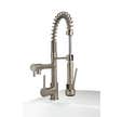 Mitigeur de cuisine avec douchette aspect inox Duo