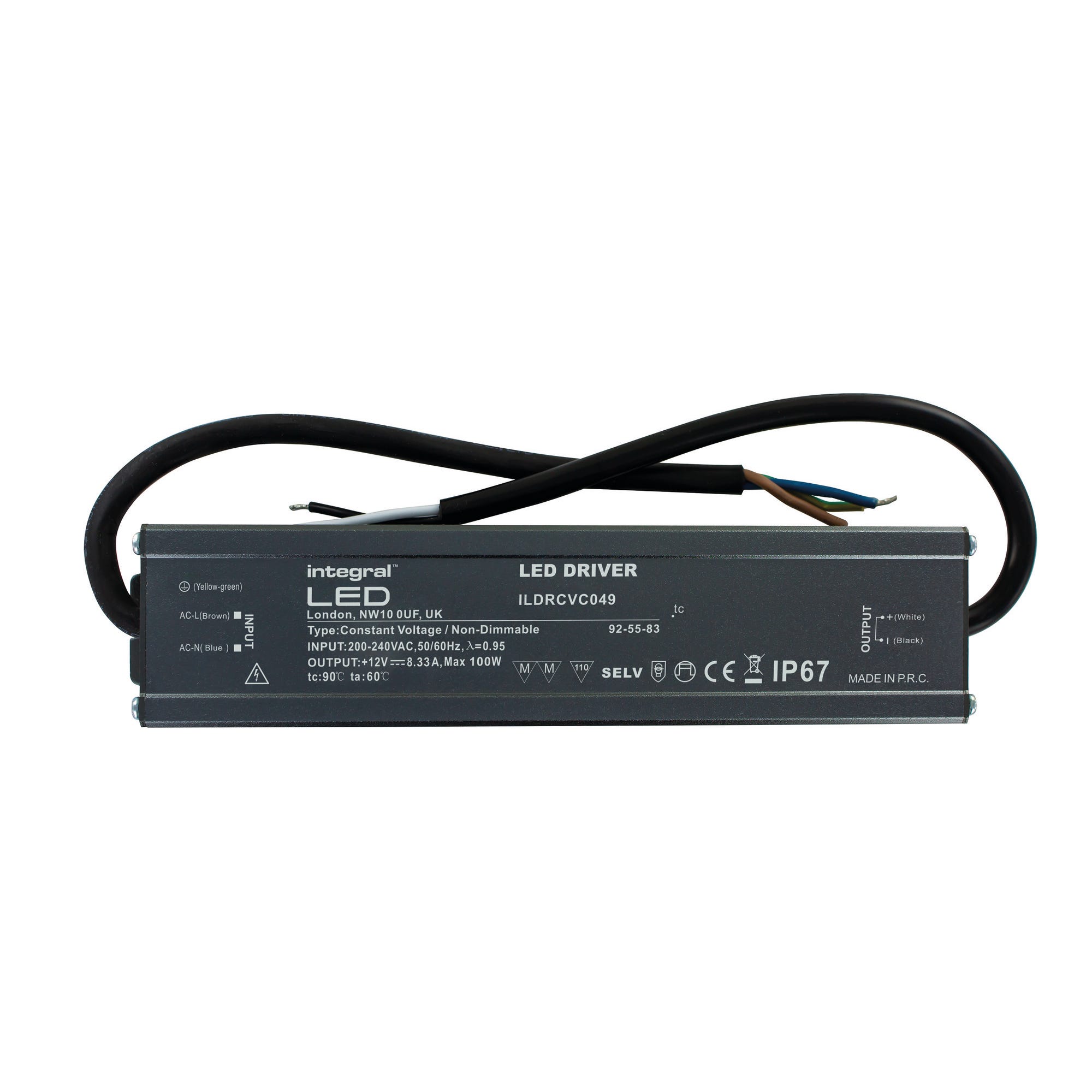 ALIMENTATION 100W 12VDC IP67 NON DIMMABL 0