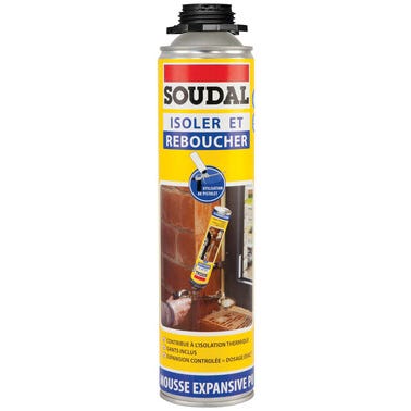 Mousse expansive Spéciale Remplissage pistolable 500 ml - SOUDAL 0
