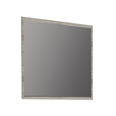 Miroir de salle de bain décor chêne grisé l.80 x H.80 x Ep.2 cm Atlantis 2