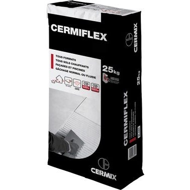 Mortier colle carrelage C2S1E/C21EG blanc 25 kg Cermiflex - CERMIX 0