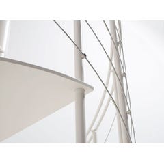 Escalier colimaçon Legno Slim blanc sablé 12 hauteurs Diam.110 cm 2