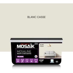Peinture intérieure multi support acrylique velours blanc cassé 2,5 L Mosaline - MOSAIK 0