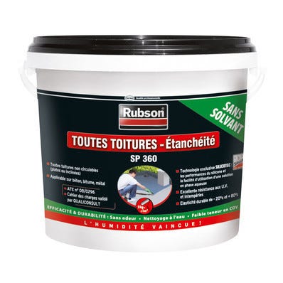Revetement D Etancheite Toitures Plates Gris 5 Kg Sp 360 Rubson Bricoman