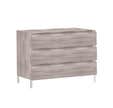 Meuble de salle de bain 3 tiroirs décor chêne grisé l.120 x H.75 x P.45 cm Atlantis