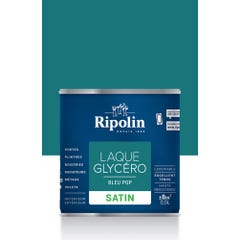 Peinture intérieure et extérieure multi-supports glycéro satin bleu pop 0,5 L - RIPOLIN 0
