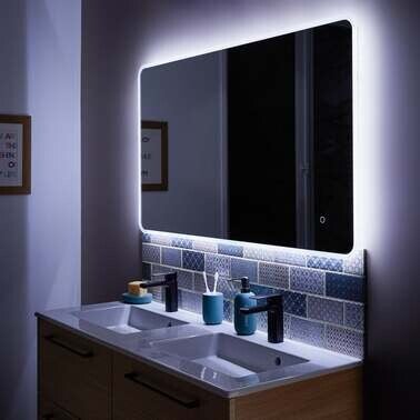 Miroir lumineux avec éclairage LED intégré l.120 x H.70 cm Renzo