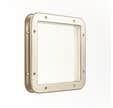 Hublot carré en nickel mat pour porte 31 x 31 cm