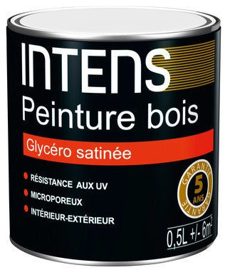 Peinture Bois Glycero Satinee Blanc 0 5 L Intens Bricoman