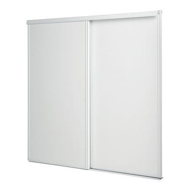 Kit portes de placard coulissantes blanches 2 vantaux 10x1500x2500mm