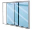 BAIE coulissante aluminium H 215 X L 210 avec rupture de pont thermique GRIS