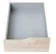 Lot de 2 pleins tiroirs 1/2 hauteur chêne nordique de Larg.36,4 cm pour colonne de Larg.40 cm