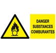 Panneau danger, substances comburantes L.330xl.200 mm