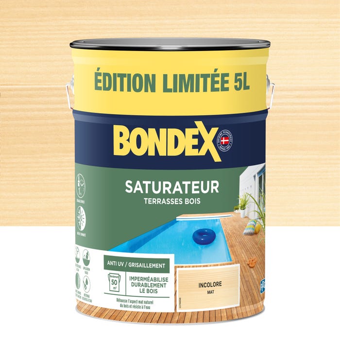 Saturateur terrasse bois incolore 5 L Edition limitée - BONDEX 0