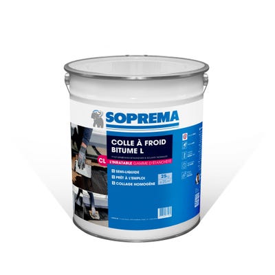 Colle à froid bitume 25kg pour membrane bitume et isolant thermique - SOPREMA 0