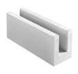 Chaînage béton cellulaire horizontal L.62,5 x l.25 x Ep.20 cm