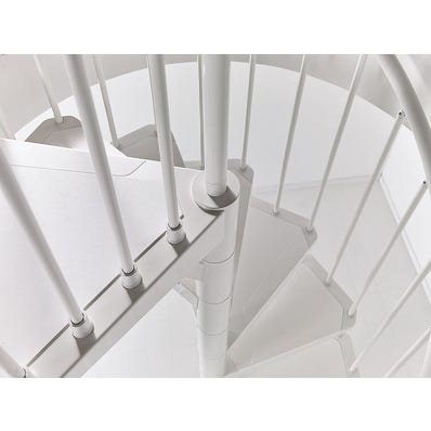 Escalier colimaçon Despina blanc 12 hauteurs Diam.110 cm 2