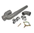 KIT SIPHON MACHINE à LAVER SORTIE HORIZONTALE AVEC APPLIQUE ET ROBINET 1/4 DE TOUR 15x21 - 20x27