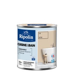 Peinture intérieure multi-supports acrylique satin lin 0,5 L Cuisine & bain - RIPOLIN 2