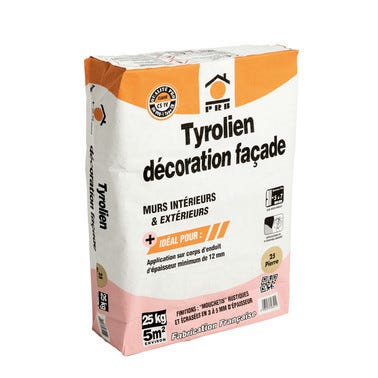 Enduit Facade Tyrolien Pierre 25kg | Bricoman