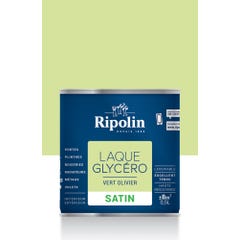 Peinture intérieure et extérieure multi-supports glycéro satin vert olivier 0,5 L - RIPOLIN 0