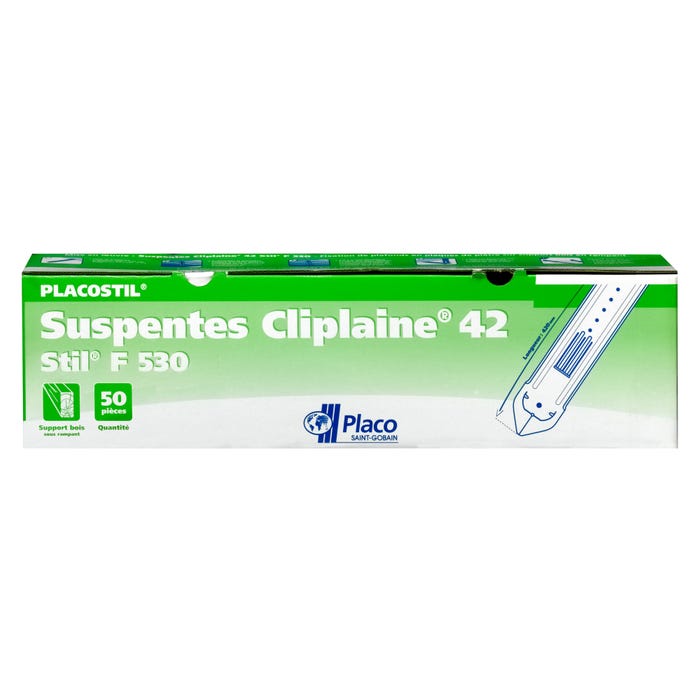 50 suspentes cliplaine long 42cm / f530 0