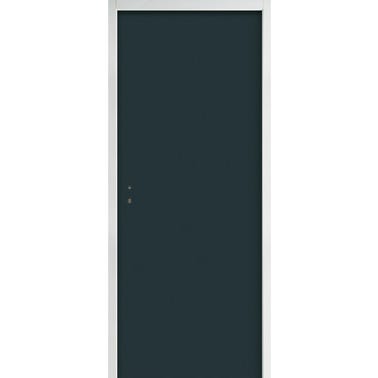 Bloc-porte palière EI30 stratifié gris ardoise serrure 3 points Huiss.72/54 mm poussant droit H.204 x l.93 cm - JELD WEN 0
