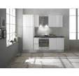 Cuisine complète 245 cm avec électroménagers Blanc laqué - Mystral