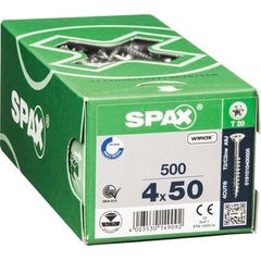 Vis bois agglo empreinte Torx 4 x 50 mm 500 pièces - SPAX 1