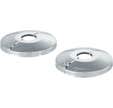 2 ROSACES OUVRANTES Ø14 INOX CHROMÉ