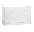 Meuble bas sous évier blanc 3 portes Larg.120 cm