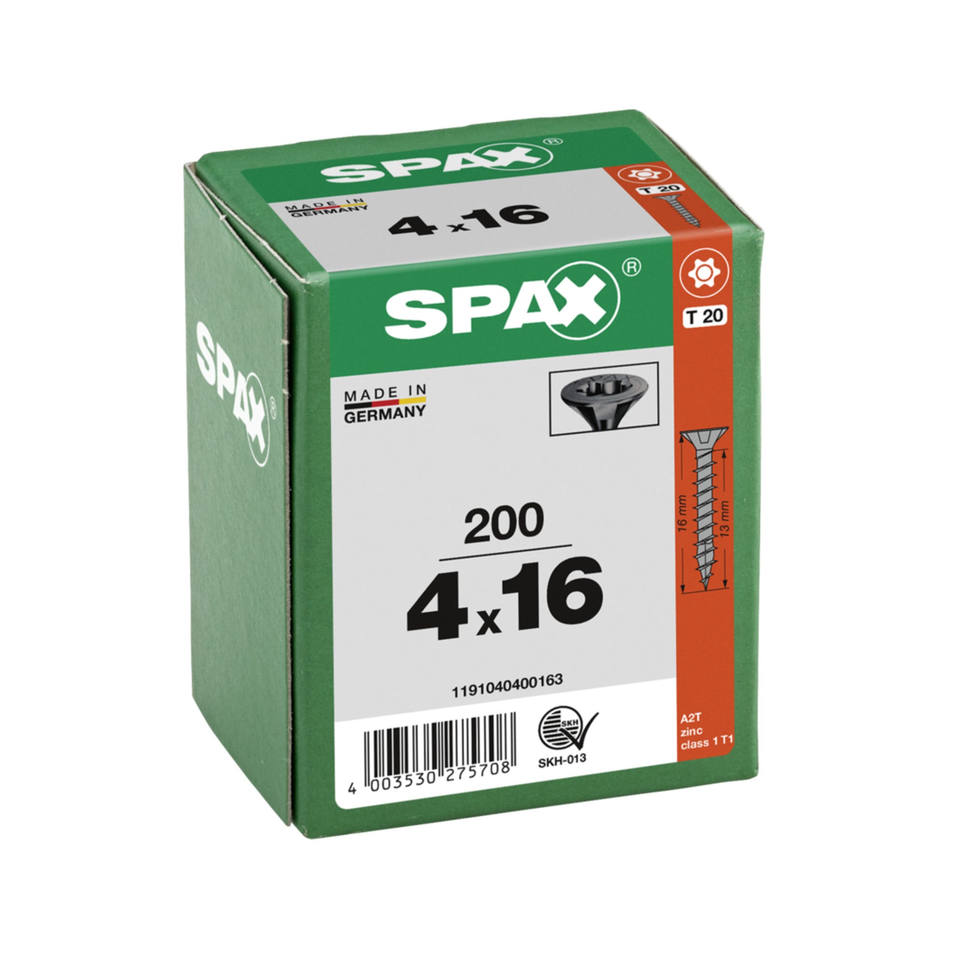 VIS AGGLO SPAX TF TX 4x16 BLAX FT X200 0