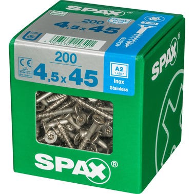 VIS AGGLO SPAX INOX TF TX 4,5X45 X200 1
