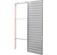 Châssis à galandage pour porte coulissante L83cm + amortisseur